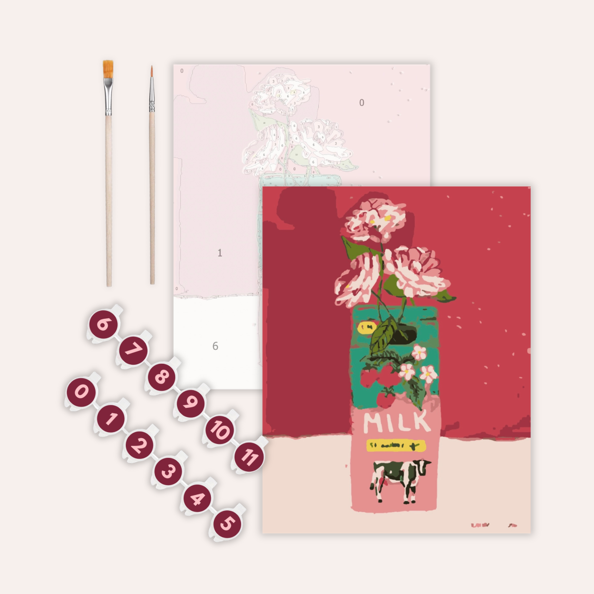 Strawberry Milk - Paint by Numbers Kit