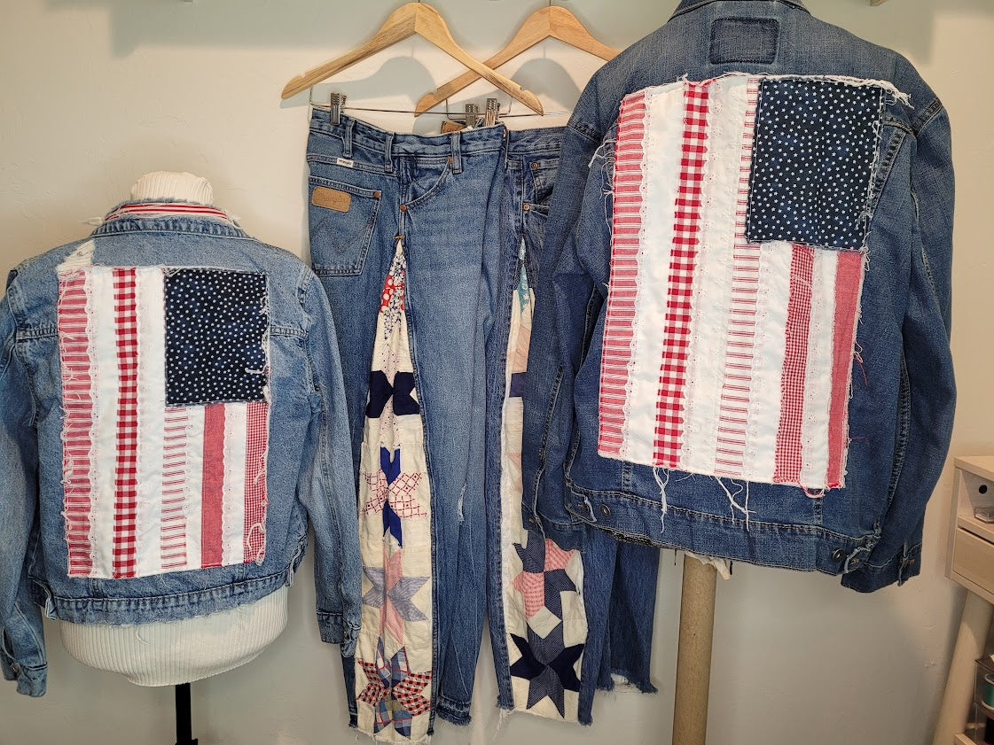 Quilted Barrel Jeans (29" waist)