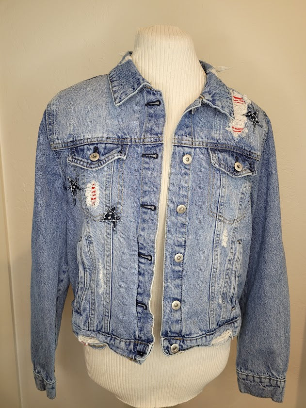Denim Jacket Patriotic (Medium)