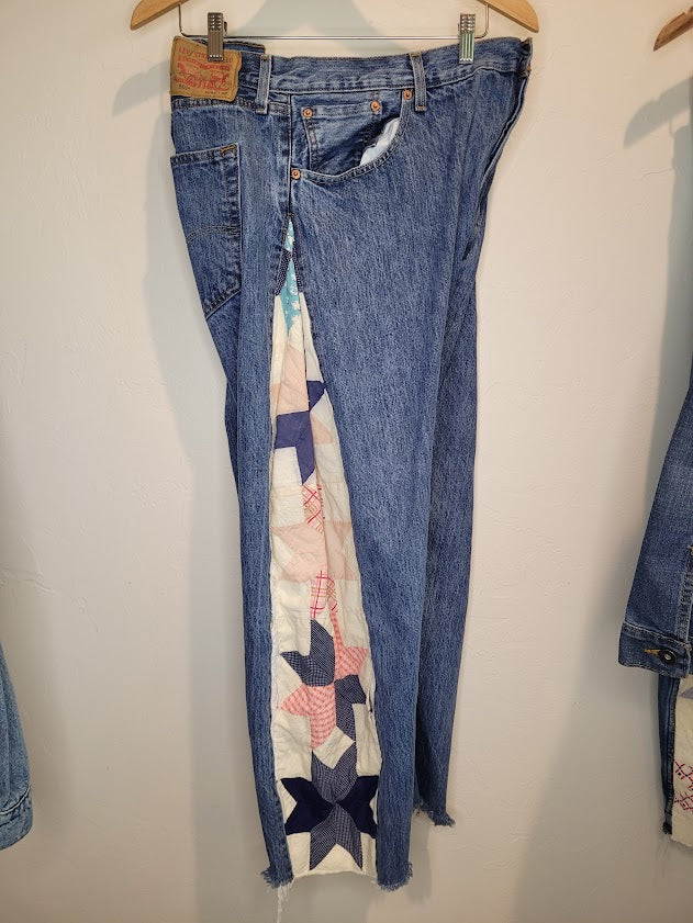 Quilted Barrel Jeans (42" waist)