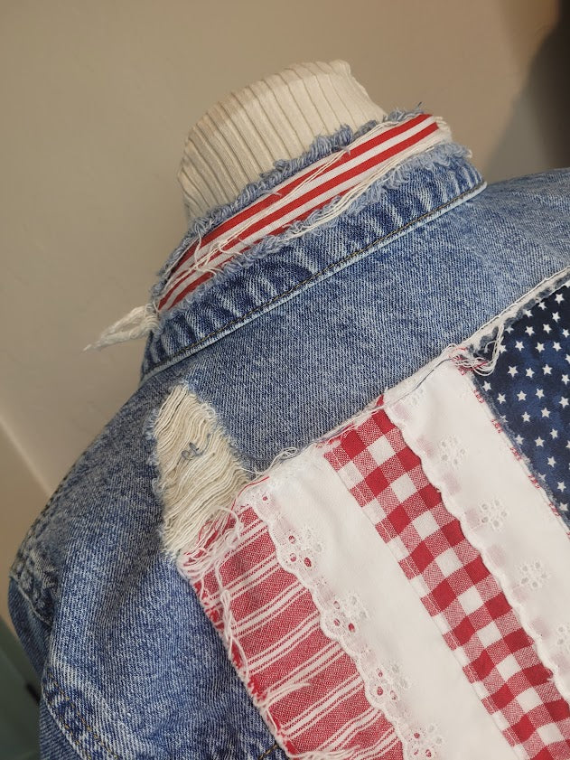 Denim Jacket Patriotic (Medium)