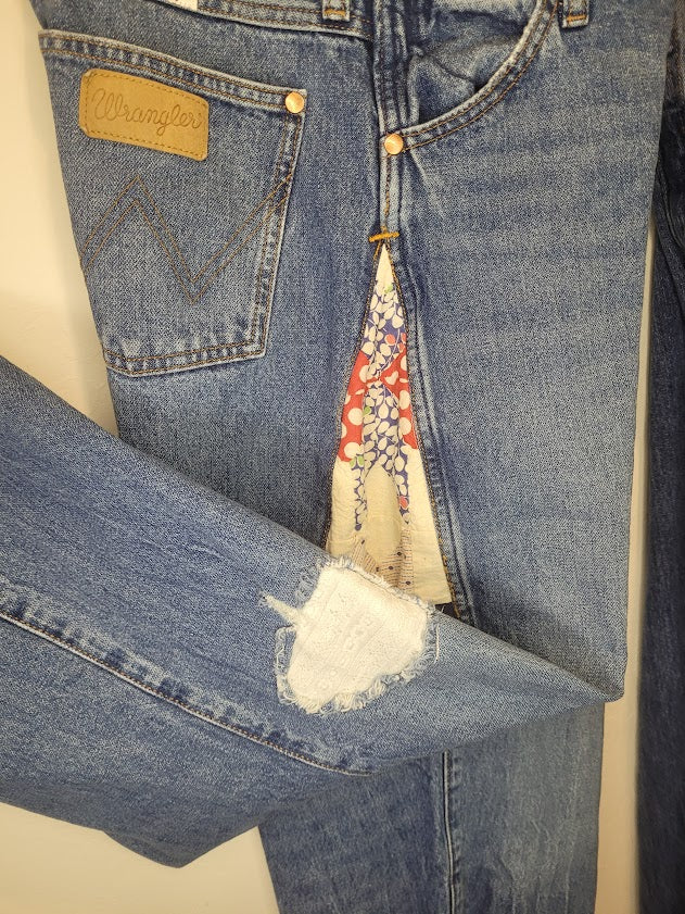 Quilted Barrel Jeans (29" waist)