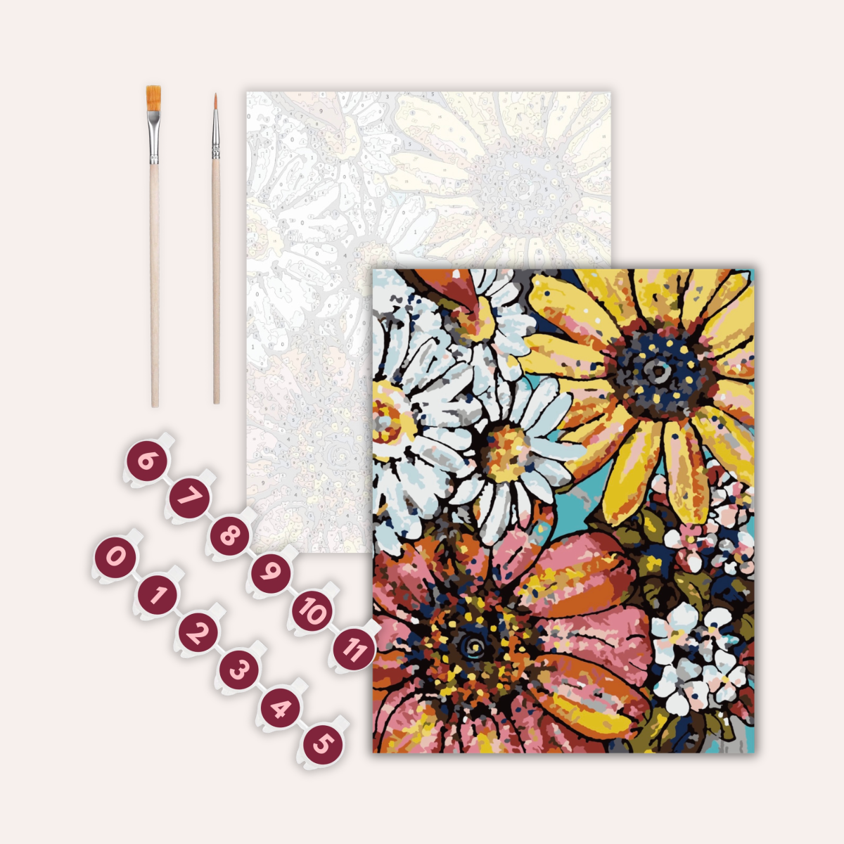 Flower Power - Paint by Numbers Kit