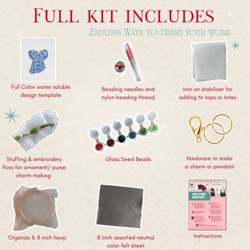 Blue Ribbon Beaded Art Kit