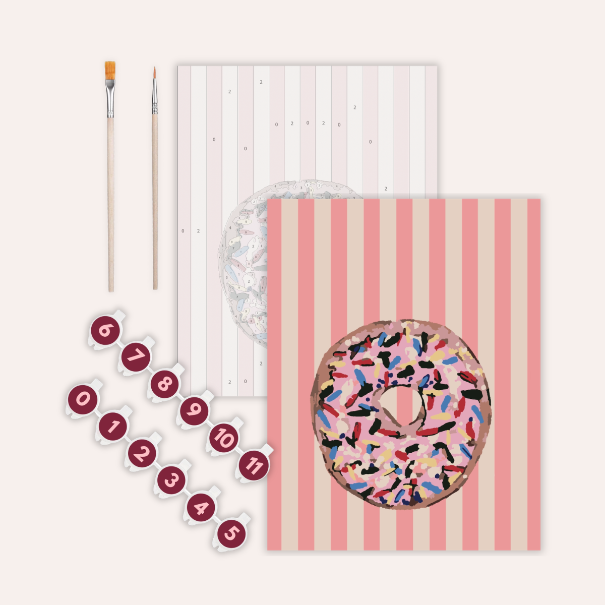 Pink Donut - Paint by Numbers Kit