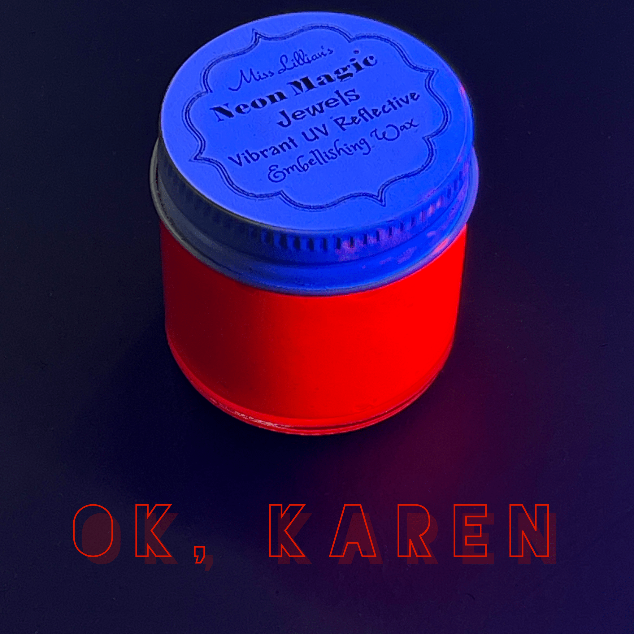 OK KAREN-NEON Gilding Wax Jewels (Red-Orange)